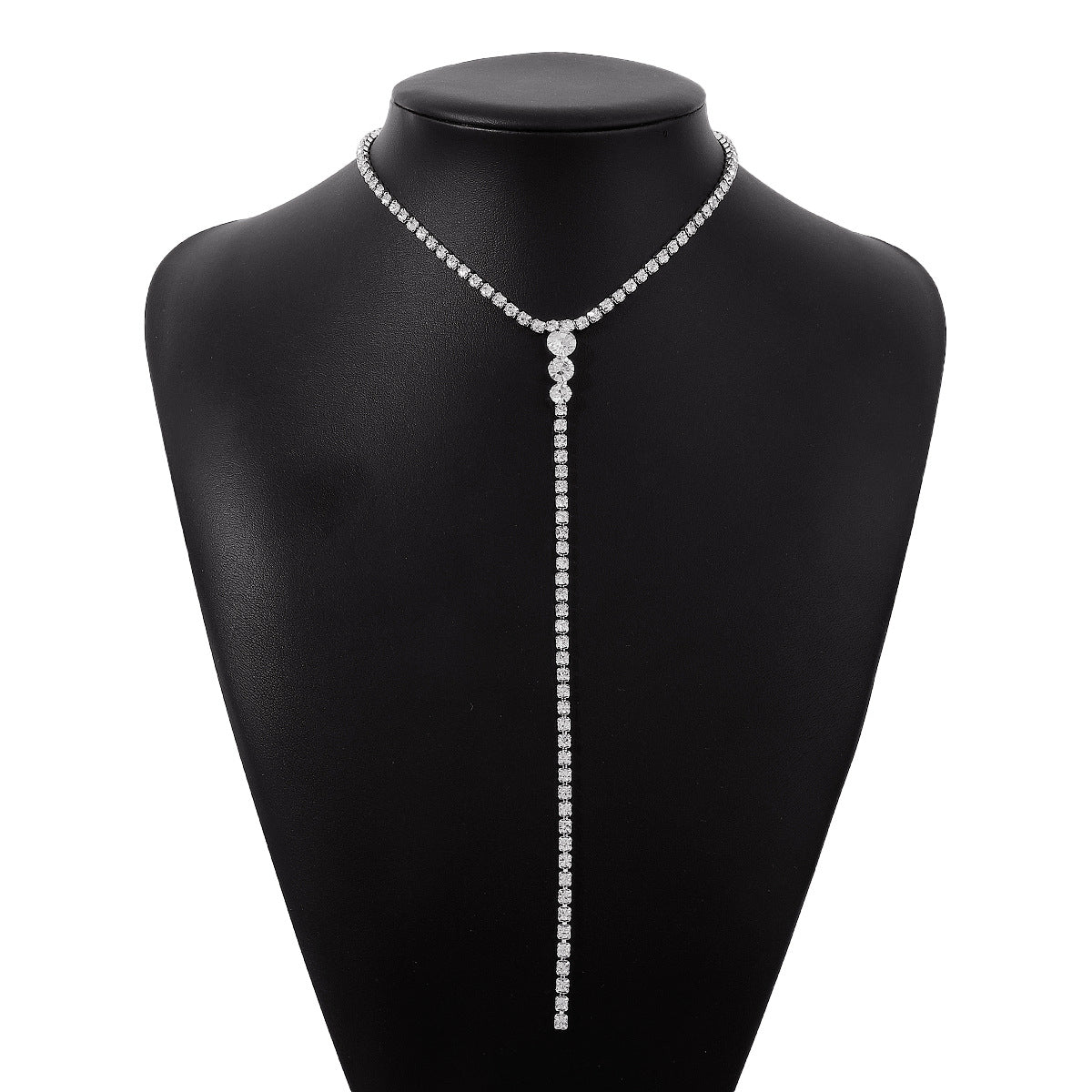Wholesale Claw Chain Full Diamond Y-shaped Vintage Necklace